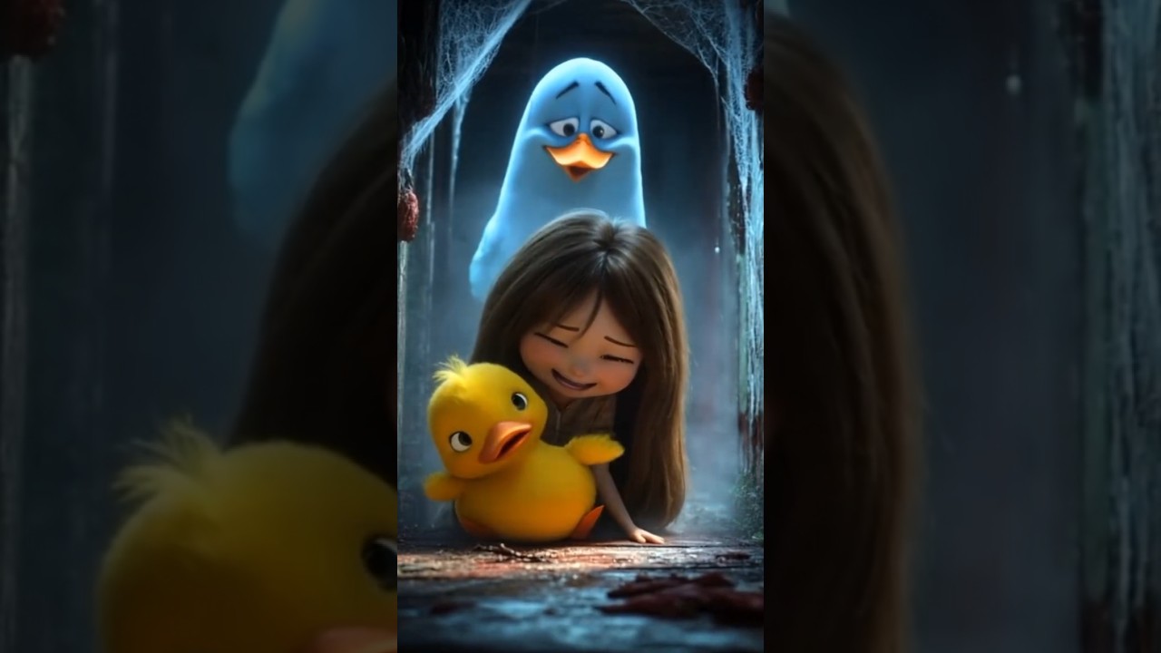 Cute Duck’s Spooky Train Adventure! 🦆👻🚂 