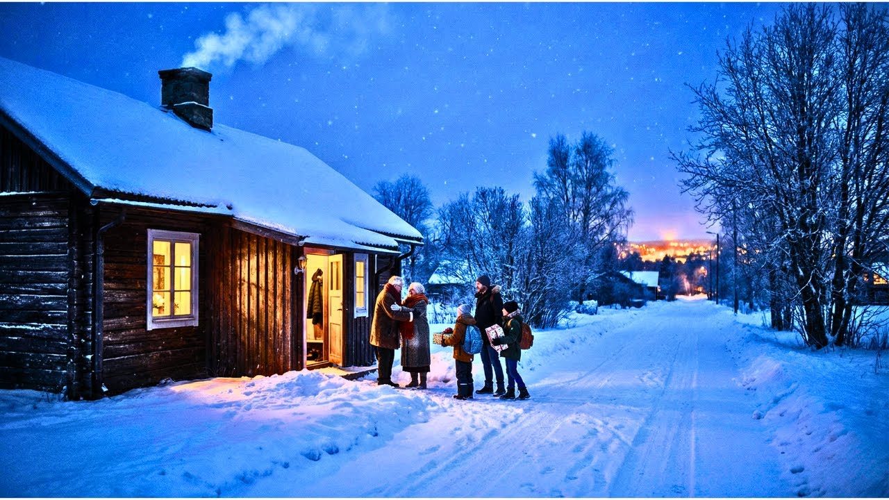Countryside snowy moments  Family Visiting Grandparents peaceful City life❄️ Cozy life in winter