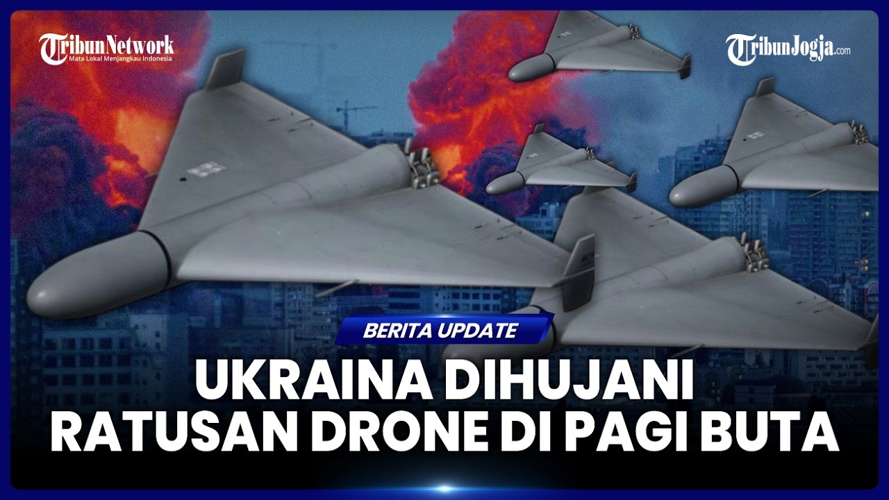 UKRAINA MEMBARA SETELAH DIHUJANI RATUSAN DRONE RUSIA DI PAGI BUTA