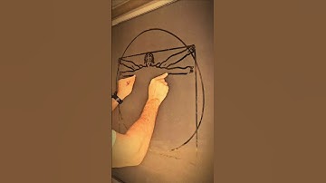 Da Vinci Vitruvian Man two hands drawing by DeMakaj #davinci #vitruvianman #twohandsdrawing #art