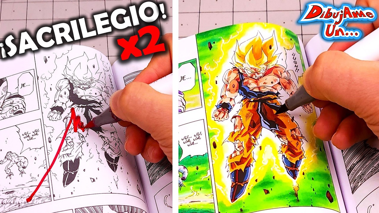¡SACRILEGIO! Parte 2 He pintado el MANGA de Dragon Ball SORRY TORIYAMA! || DibujAme Un...