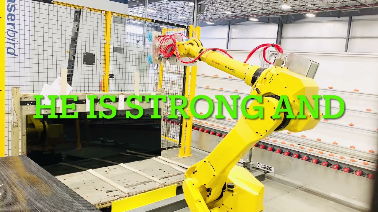 GlassBot-glass handling robot, strong, gentle, and efficient.