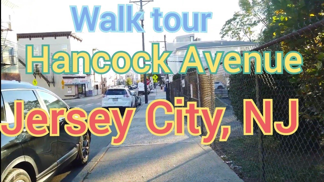 Walking on Hancock Avenue in The Heights Jersey City, New Jersey, USA