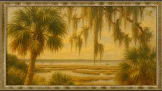Golden Marsh View from Botany Bay on Edisto Island | Gold Frame TV Art | Ocean Screensaver screenshot 2