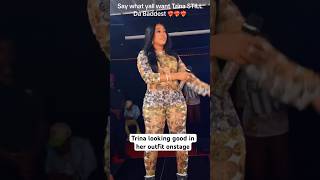 Trina rocking pretty outfit on stage