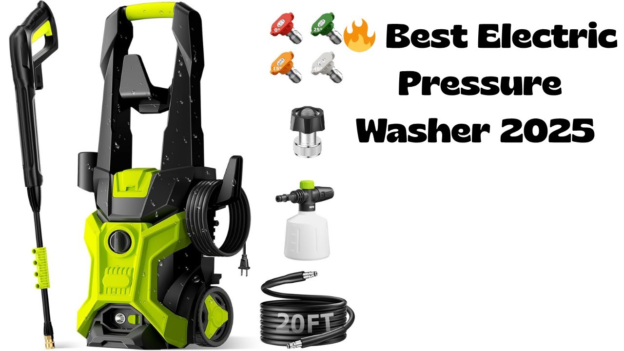 🔥 Best Electric Pressure Washer 2025 | Lightweight, Powerful & Portable for Home & Car Cleaning!