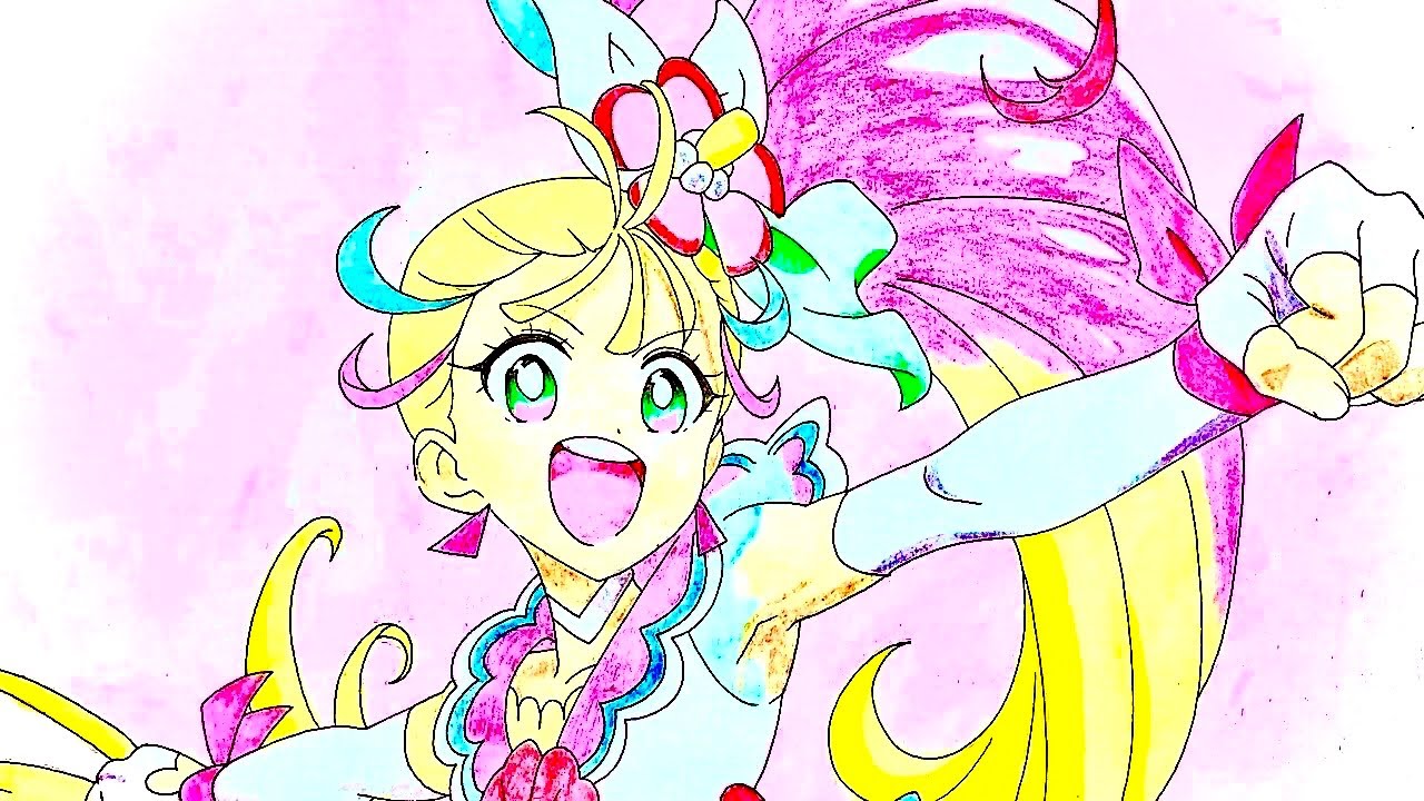 トロピカルージュプリキュアのイラストを描いてみた キュアサマーに変身 Youtube