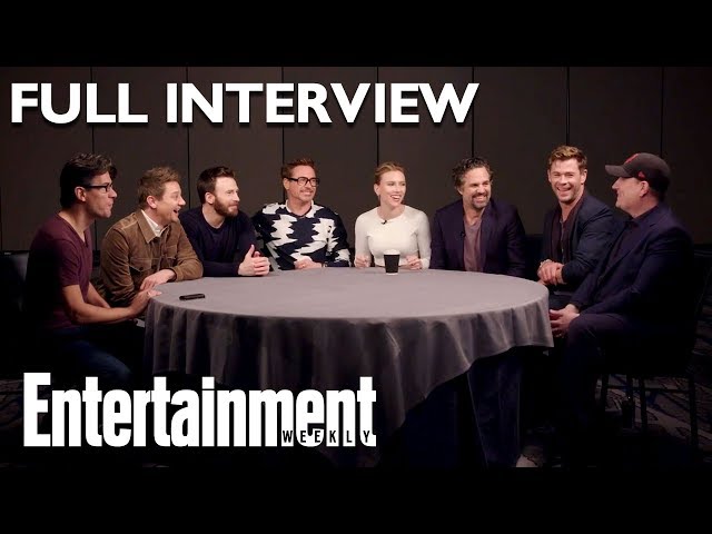 'Avengers: Endgame' Cast Full Roundtable Interview On Stan Lee u0026 More (2019) | Entertainment Weekly class=