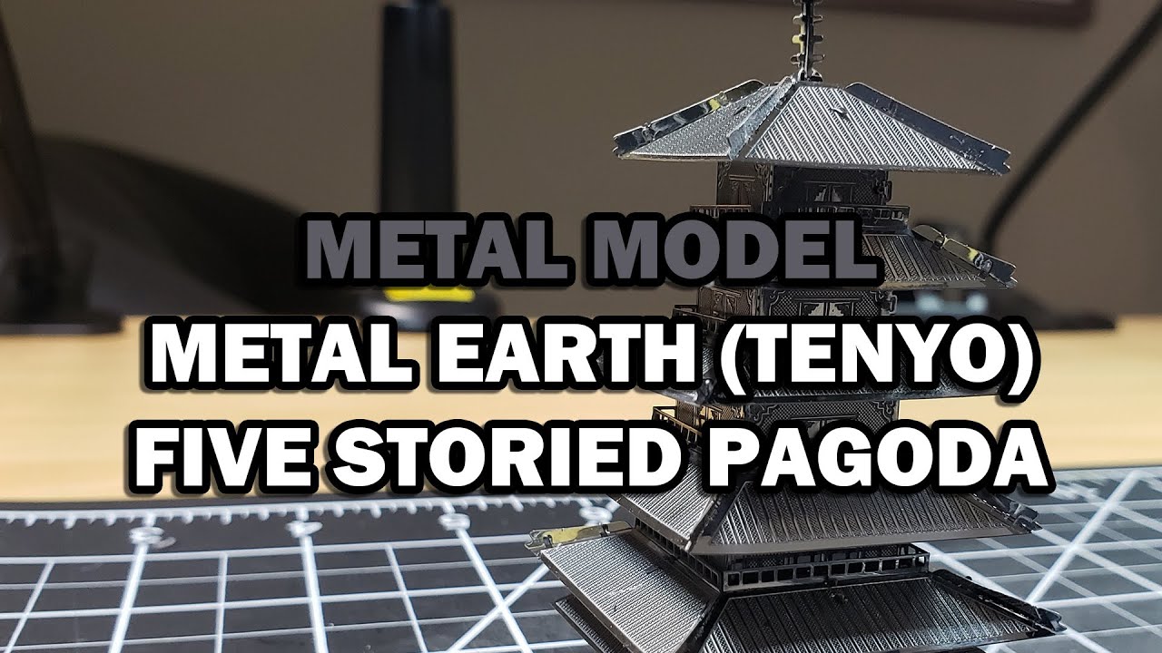まこtanoページ BUILD] Building Tenyo's Metallic Nano Puzzle - Five-Storied Pagoda