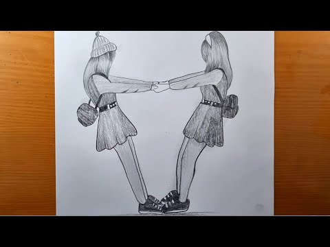 Como desenhar AMIGAS TUMBLR - passo a passo