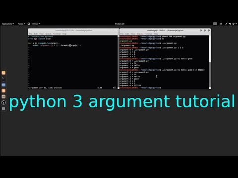 Python 3 argument tutorial in Linux