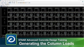 Generating the Column and Wall Loads in STAAD Advanced Concrete Design