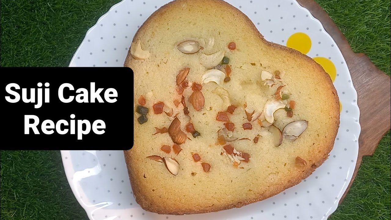 Suji Cake Recipe | Valentine's Special Cake Recipe | Eggless Suji Cake ...