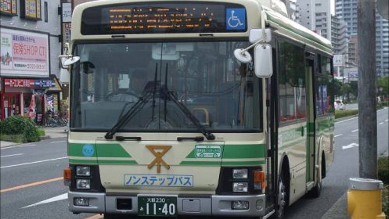 【アクセル全開・ATなのにぶん回し】 大阪市営バス  いすゞ エルガミオ  PDG-LR234J1  走行音  18-1143