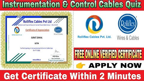 Instrumentation & Control Cables Quiz Competition With Certificate I Digital Classroom I