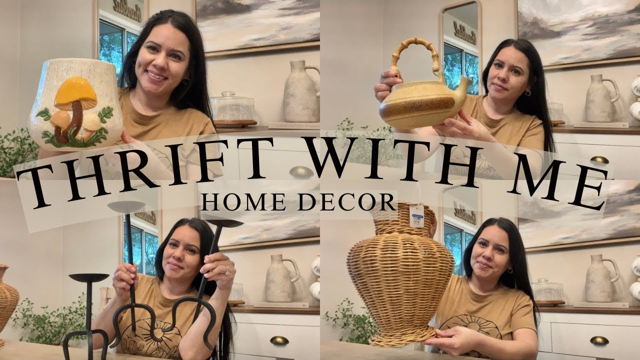THRIFT WITH ME | GOODWILL HOME DECOR | THRIFT HAUL - YouTube