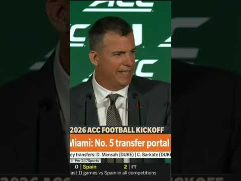 “What an incredible young man he is” - Coach Cristobal on his QB, Darian Mensah 🙌 #miami #football