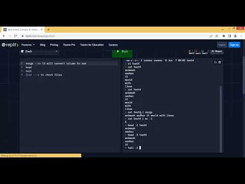 Learn xargs, head, tail, find command in linus shell scripting in 10 mins