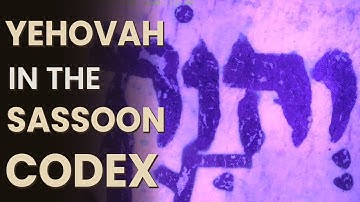 Yehovah in the Sassoon Codex - NehemiasWall.com