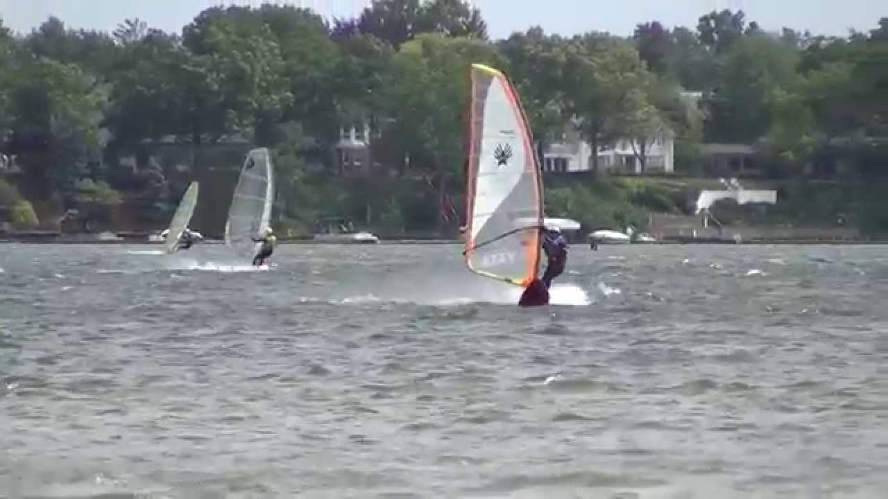 Windsurfing, Cass Lake, MI, June 2, 2012, Wipeouts, Jumps, Fun(Secrets