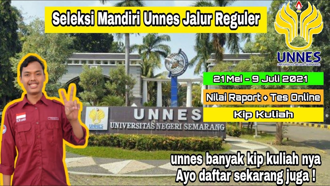 Pendaftaran mandiri unnes 2021