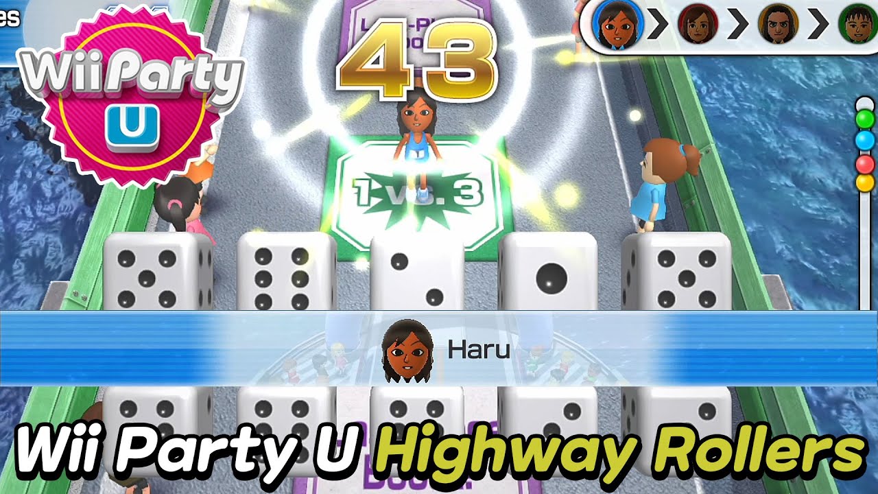 Wii Party U - Highway Rollers (Advanced com) Haru Vs Masako Vs Cheng-Han Vs Massimo | AlexGamingTV