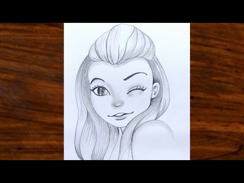 How To Sketch A Cute Anime Girl Drawing Tutorial For Beginners Cute Girl Face Drawing Youtube