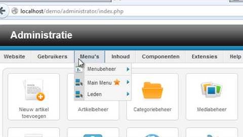 joomla menu items naar anchors