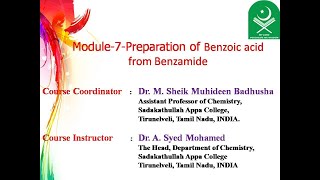 Module 7 Benzoic acid from Benzamide