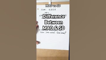 Standard Deviation vs Mean Absolute Deviation | Statistics Math #math #statistics #mathematics