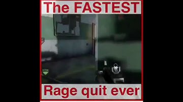 Fastest call of duty rage quit