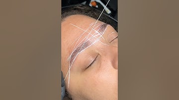 Brow lamination, wax and stain tutorial 💚 #browwaxing #browlamination  #browlaminationtutorial
