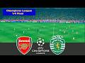 ARSENAL vs SPORTING UEFA Champions League |1/4 FinalFull Match Simulation | PES 21