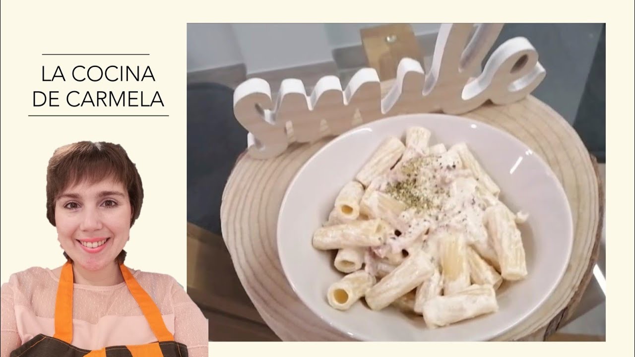 Receta de macarrones con nata y queso fundido