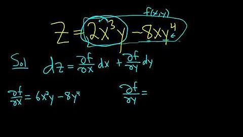 Larson Calculus 13.4 #4: Total Differential of z = 2x^3y - 8xy^4