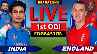 🔴 LIVE: India vs England, IND BAT, 1st ODI Live Commentary | Cricket Live Match Today Scores