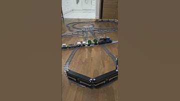 Perfect LEGO Train Traffic! 3 Trains Crossing with No Crashes 🚆✨