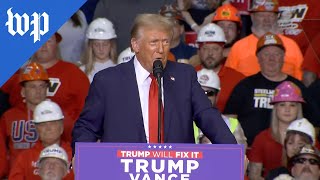 Trump downplays tight race on final night before Election Day