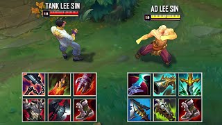 Ad Lee Sin Vs Tank Lee Sin Full Build Fights & Best Pentakills