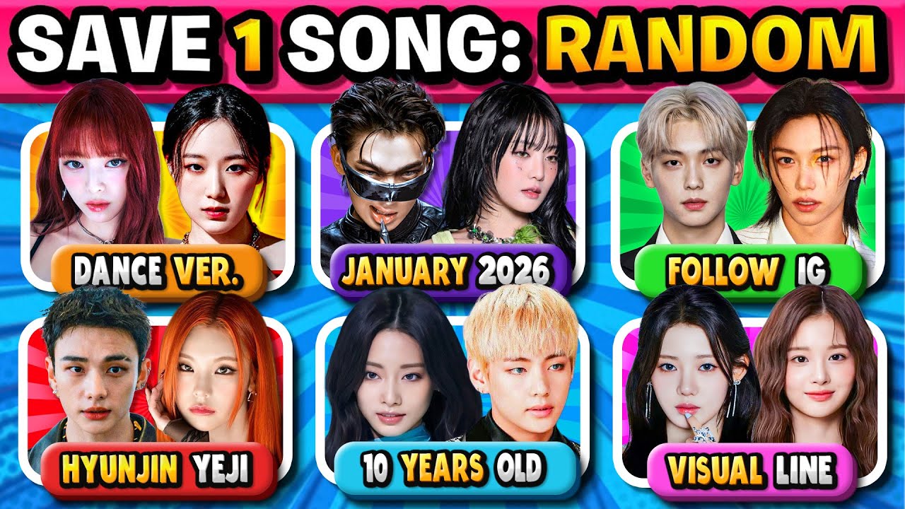 Save One Kpop Song 🎵 Random Rule, New Rules, 6 Songs to Choose From! | KPOP QUIZ