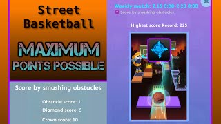 Street Basketball Weekly Match - Maximum Points Possible