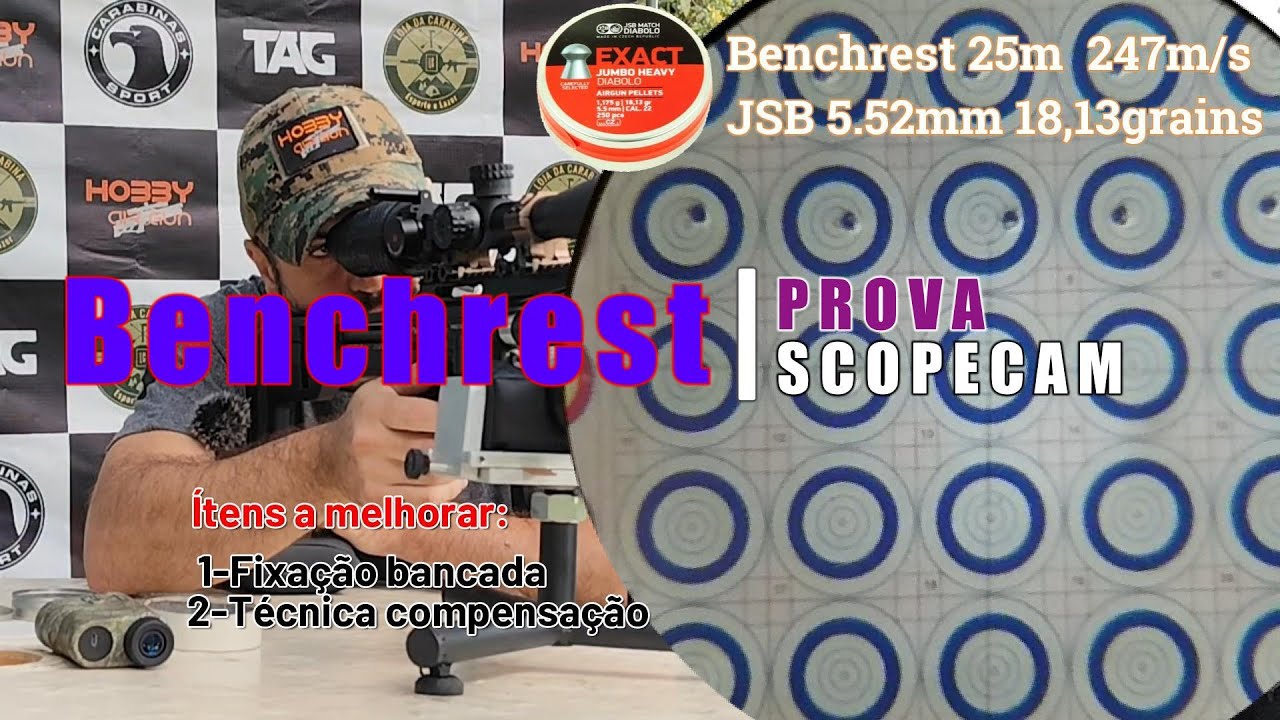 Scopecam Bellic 3d + Frontrest do Diego | Benchrest Hobby Airgun 2025 ...