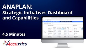 Strategic Initiatives Dashboard in Anaplan - Financial Planning Experts at Accelytics Consulting