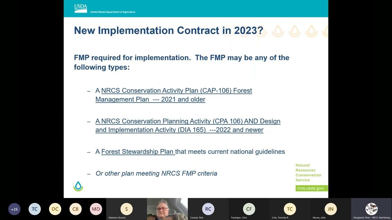 NRCS PA Forestry TSP Meeting 012423 YouTube