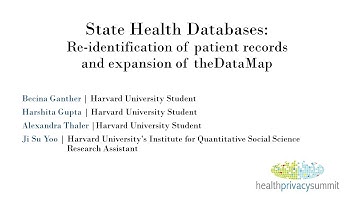 07 2017HPS Session3a StateHealthDatabases ReidentificationofpatientrecordsandexpansionoftheDataMap 1