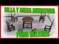 📌 Silla y mesa miniatura para Belenes hechas paso a paso 📌