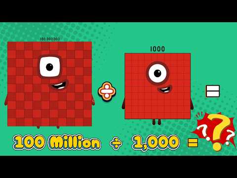 DIVIDE SMALL AND GIANT NUMBERBLOCKS | LEARN SMALL AND BIG NUMBER DIVISION | COLORART_ID