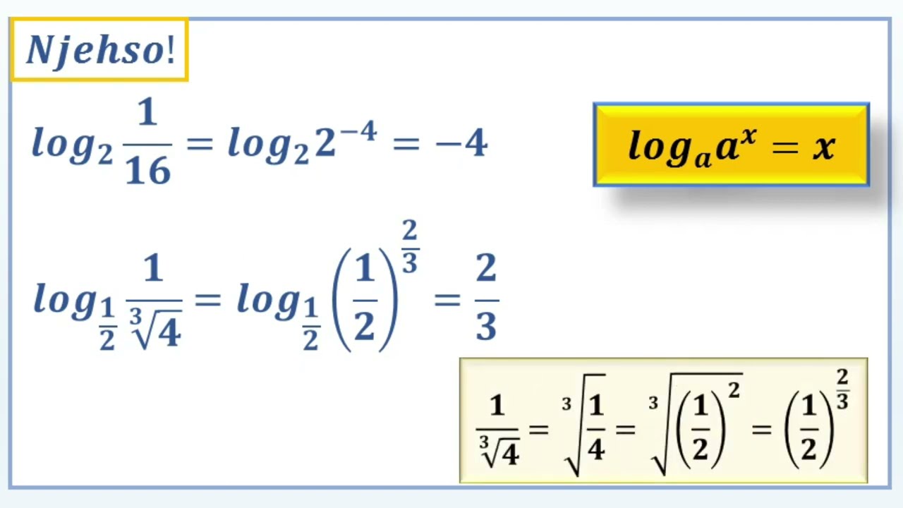 Ushtrime me logaritëm