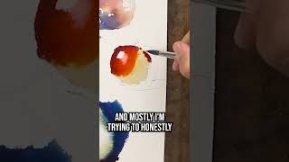 Messy watercolor technique 🎨 #watercolor #shorts #painting