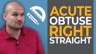 What are acute, obtuse, right, and straight angles